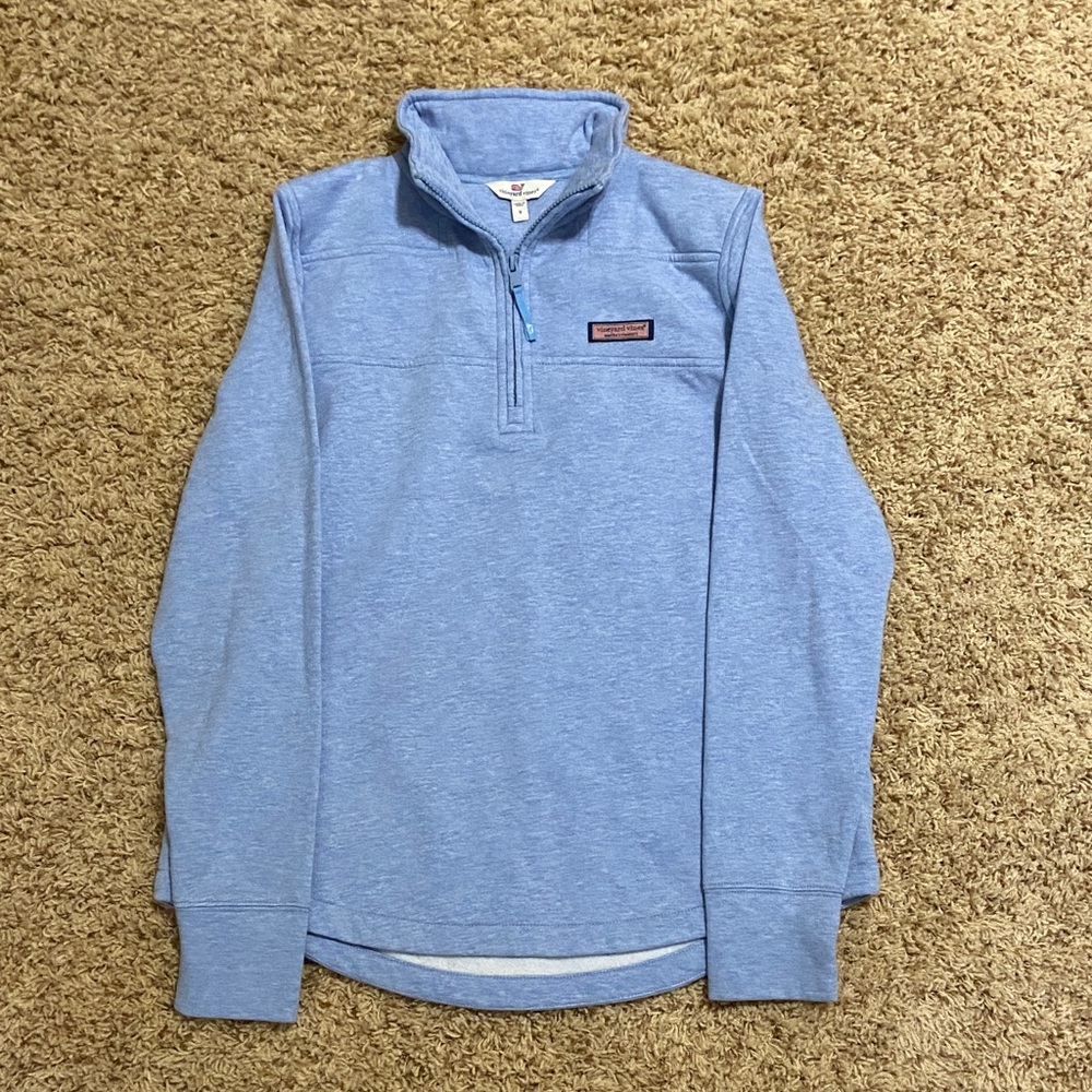 Vineyard Vines Light Blue Quarter-Zip Pullover
